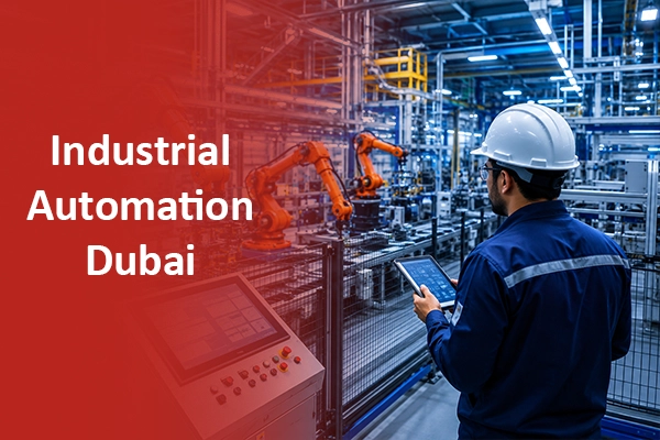 Industrial automation control panel in a Dubai manufacturing facility